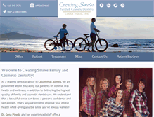 Tablet Screenshot of creatingsmilesfamilydentistry.com